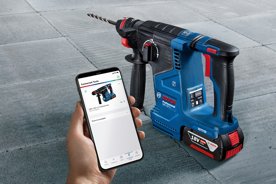 Bosch GBH 187-LI Professional akkus fúrókalapács csatlakoztathatóság