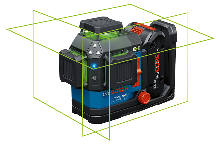 Bosch GLL 18V-120-33 CG Professional vonallézer – 3x360°-os lézervonal