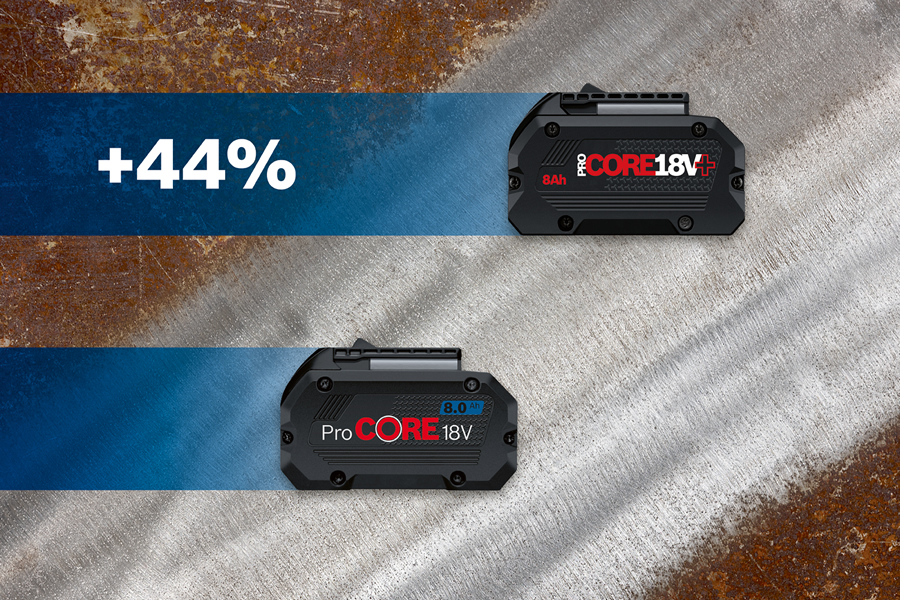 Bosch ProCore18V+ üzemidő növekedés - fém