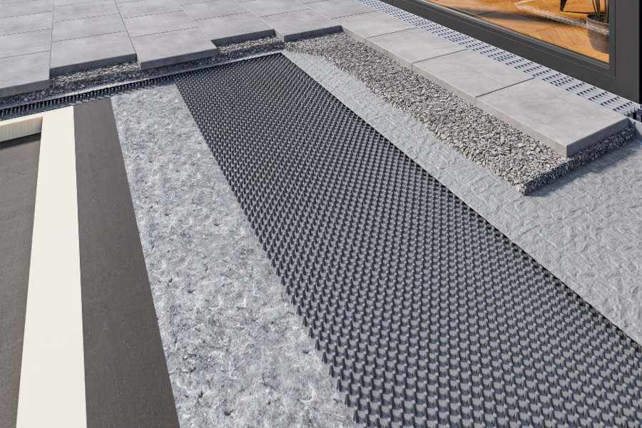 DELTA-TERRAXX ACCESS a lapostetők gyors vízelvezetésére