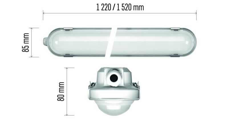 EMOS MISTY porálló LED világítótestek - ZT1520D/ZT1620D (méretek)