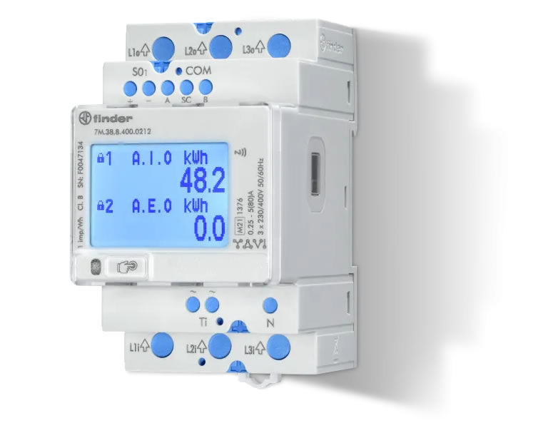 Új 7M.38 típusú, háromfázisú elektronikus fogyasztásmérők a Findertől Új 7M.38 típusú, háromfázisú elektronikus fogyasztásmérők a Findertől