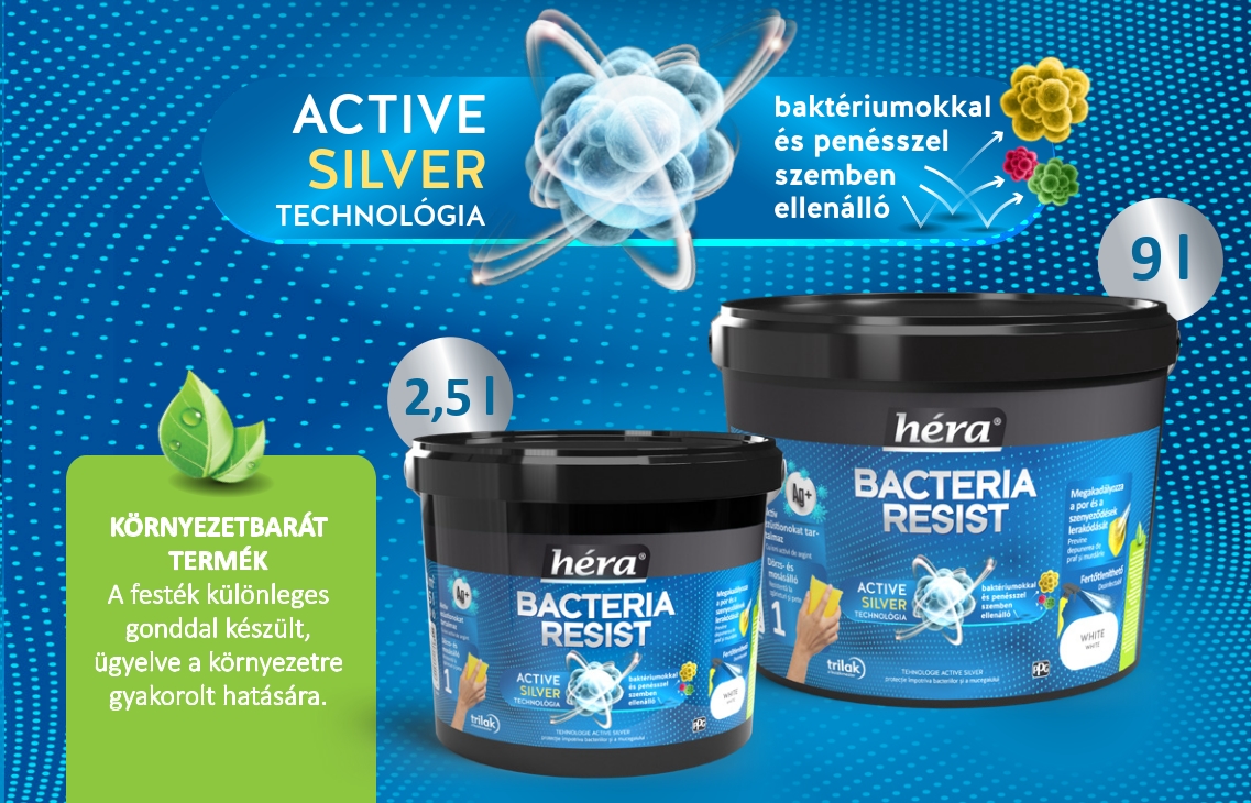 Új Héra Bacteria Resist beltéri falfesték