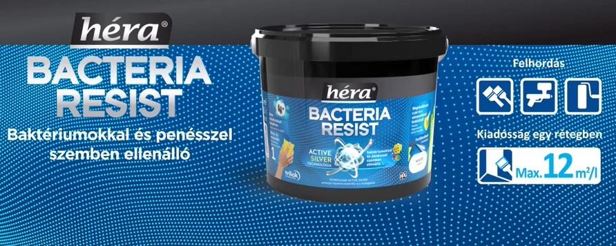 Új Héra Bacteria Resist beltéri falfesték