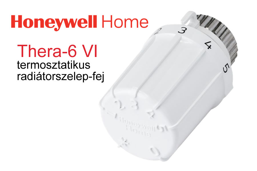 Új Honeywell Home Thera-6 VI termosztatikus radiátorszelep-fej