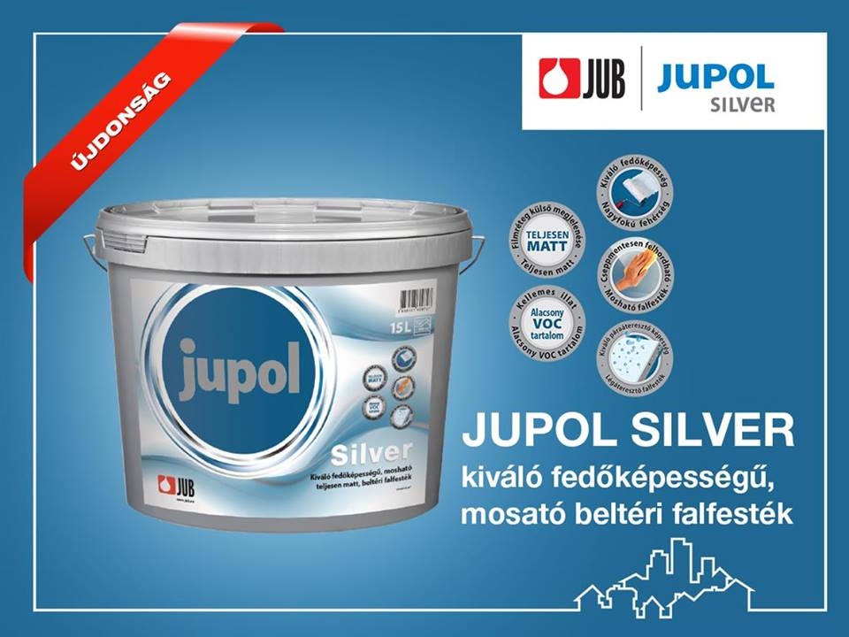 Új JUB Jupol Silver beltéri falfesték