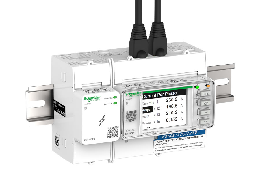 Új PowerLogic EM3570 sorozatú DIN sínes Ethernetes mérőműszerek a Schneider Electric kínálatában