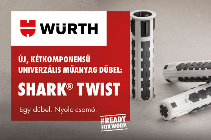 Shark TWIST – Új, kétkomponensű univerzális műanyag dübel