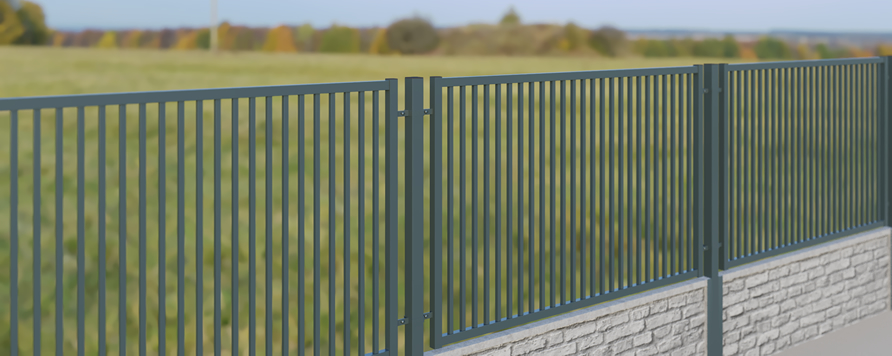 Steelvent ST25/2 Design keretbe foglalt pálcás kerítés