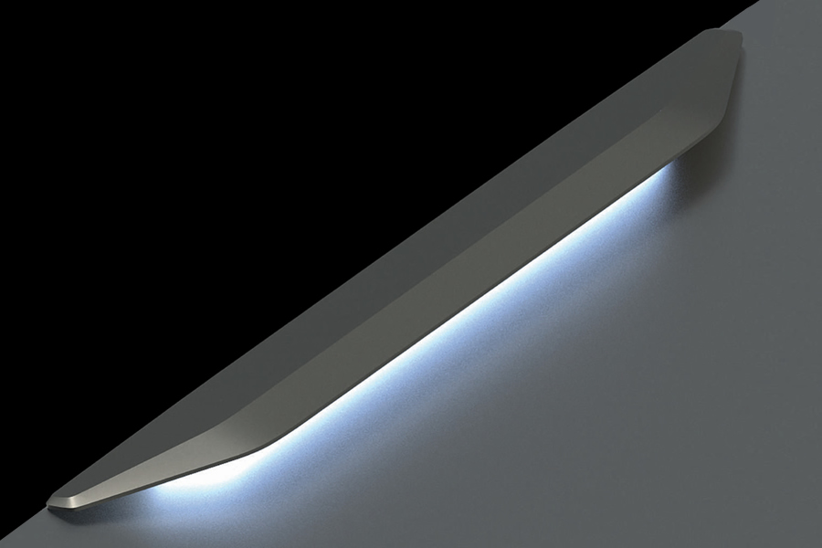 Trimo Pininfarina Qbiss Notch falrendszer - dekorációs kiegészítő (szárny) világítás