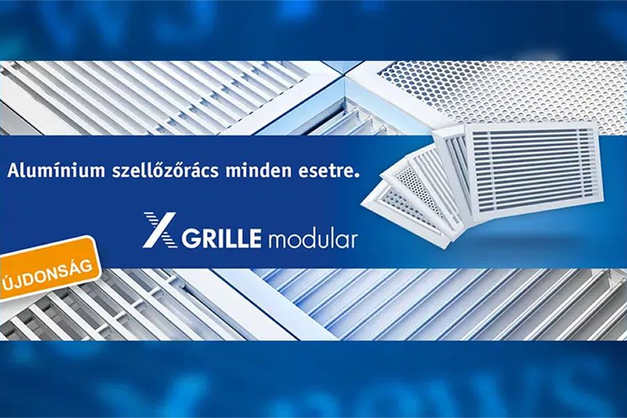 Új TROX X-GRILLE modular alumínium szellőzőrács