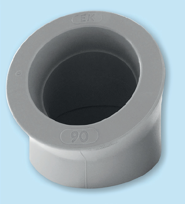 PP könyök idom – 45°, 90 mm PP könyök idom – 45°, 90 mm