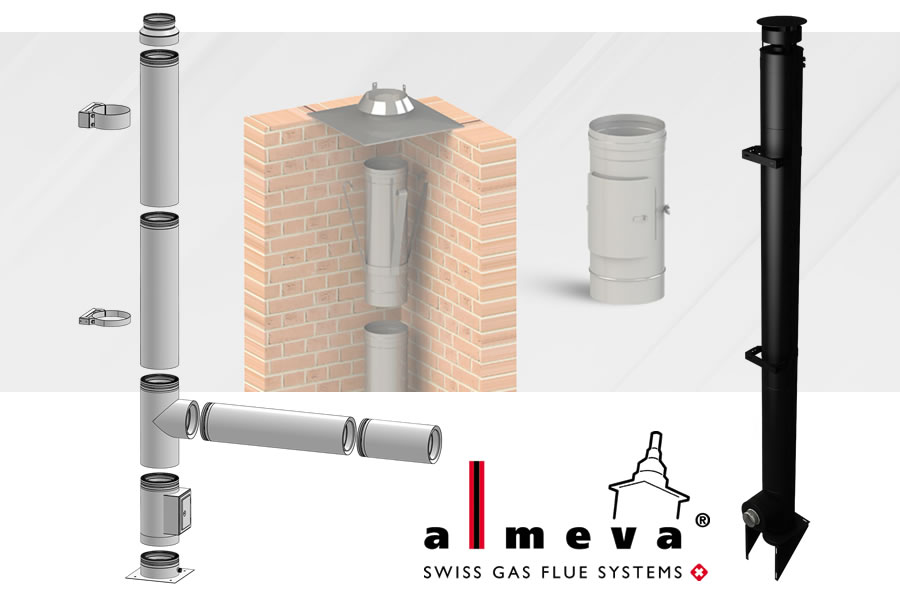 Újdonság az Almevától – DW25 MATT és DW25 BLACK rozsdamentes acél kéményrendszerek