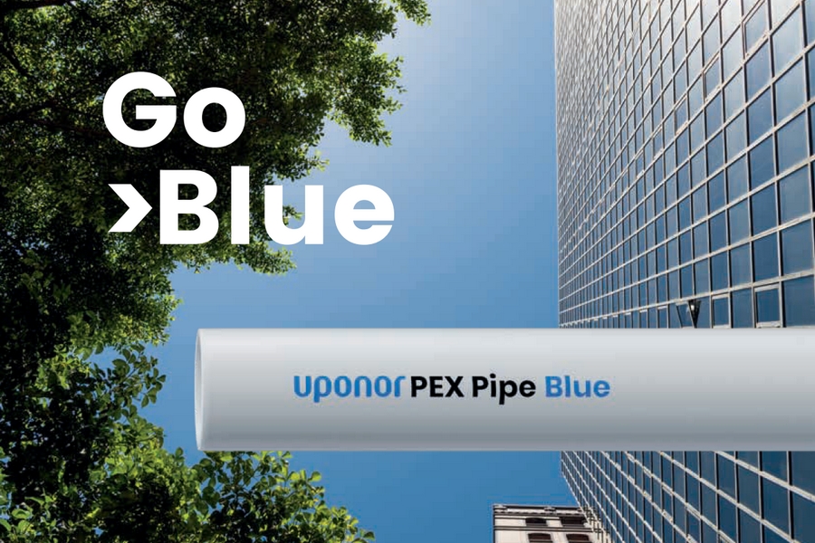 Uponor PEX Pipe Blue - A világ első bio-alapú PEX csöve