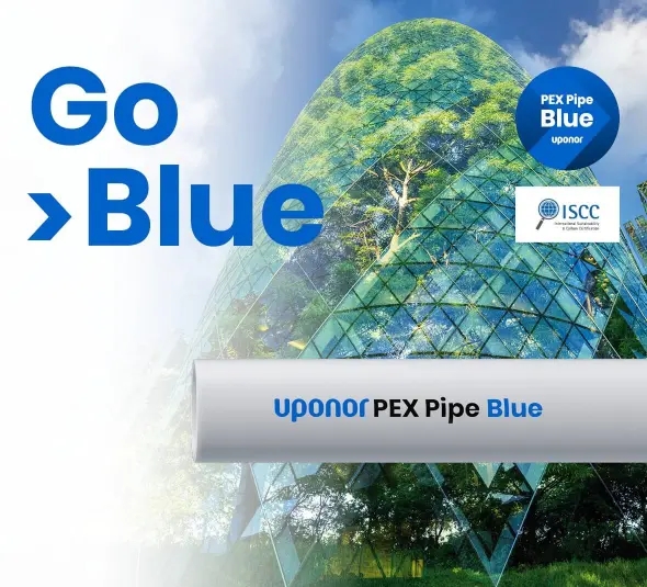 Uponor PEX Pipe Blue - A világ első bio-alapú PEX csöve