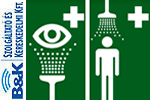Vész- és szemzuhanyok, biztonsági zuhanyok a B&K Kft. kínálatában