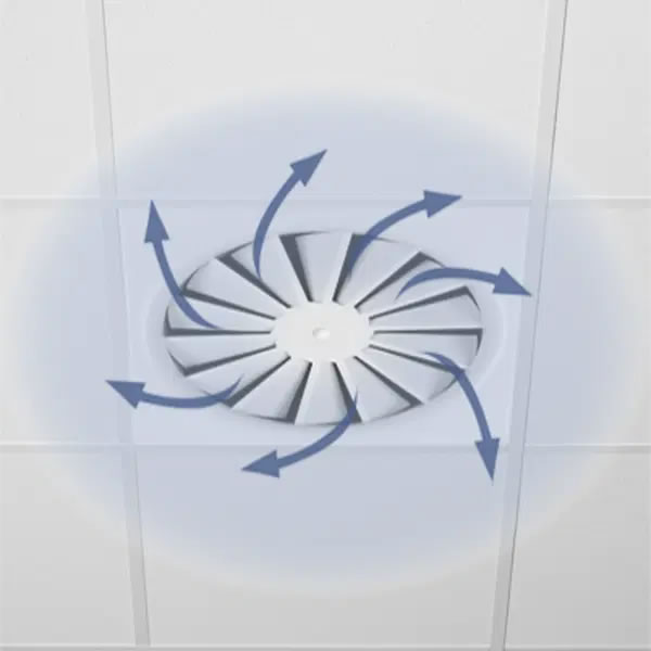 TROX-FD Sirius perdületbefúvó - levegő kiáramlás