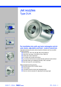 TROX DUK sugárfúvóka - részletes termékismertető