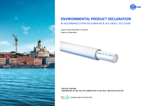 Uponor Aqua Pipe Blue csővezeték környezetvédelmi terméknyilatkozat - megfelelőségi nyilatkozat