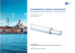 Uponor Combi Pipe Blue csővezeték környezetvédelmi terméknyilatkozat - megfelelőségi nyilatkozat