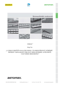 COMAX® és GripTec vasalat-toldó rendszer - részletes termékismertető