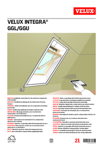 GGL elektromos tetőablak beépítési útmutató - szerelési útmutató