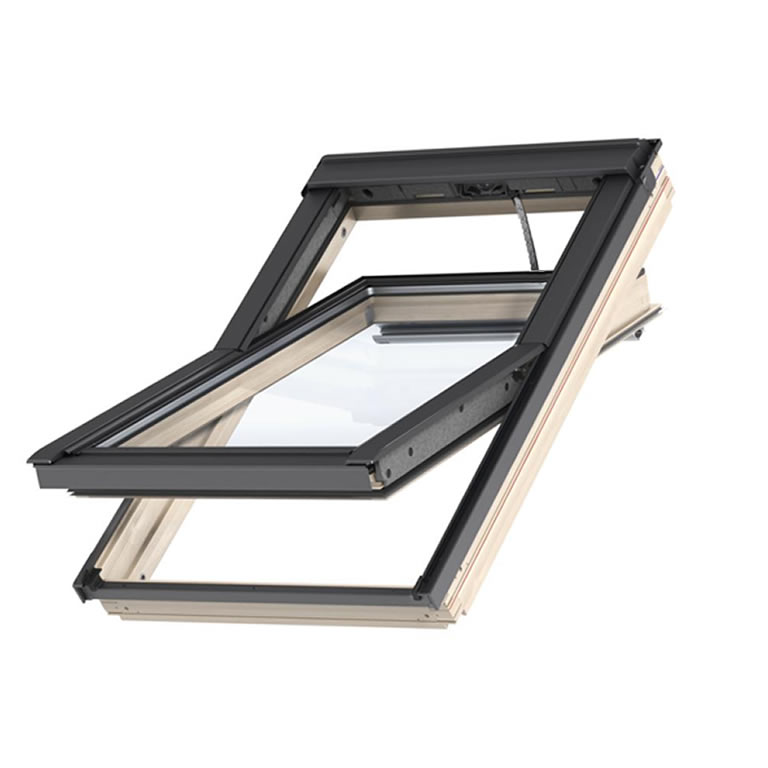 VELUX Standard elektromos, napelemes fa tetőtéri ablak