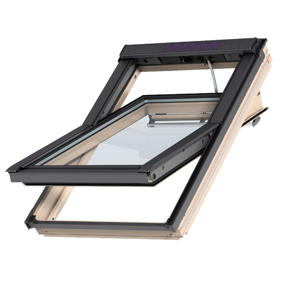 VELUX GGL Comfort Plus távműködtetésű fa tetőtéri ablak