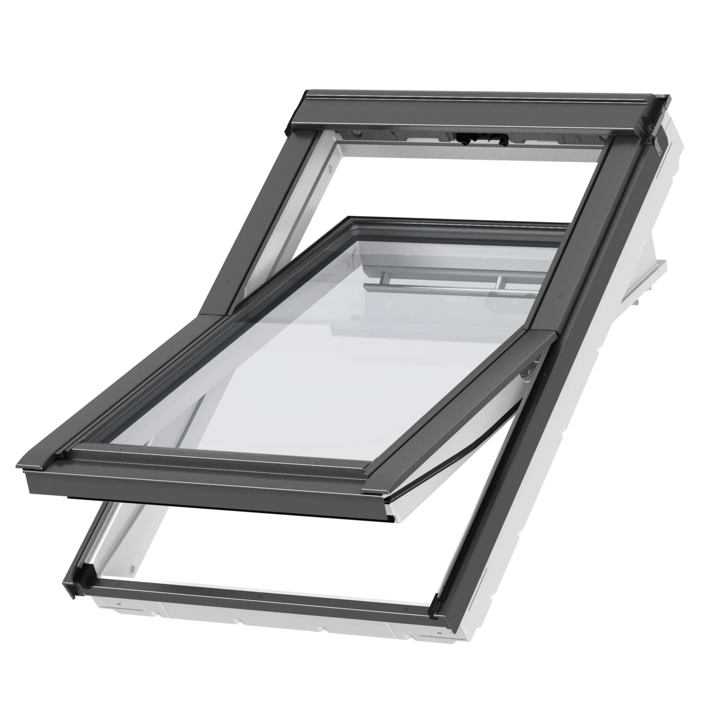 VELUX GLU 0085 felső kilincses, műanyag bevonatos tetőtéri ablak