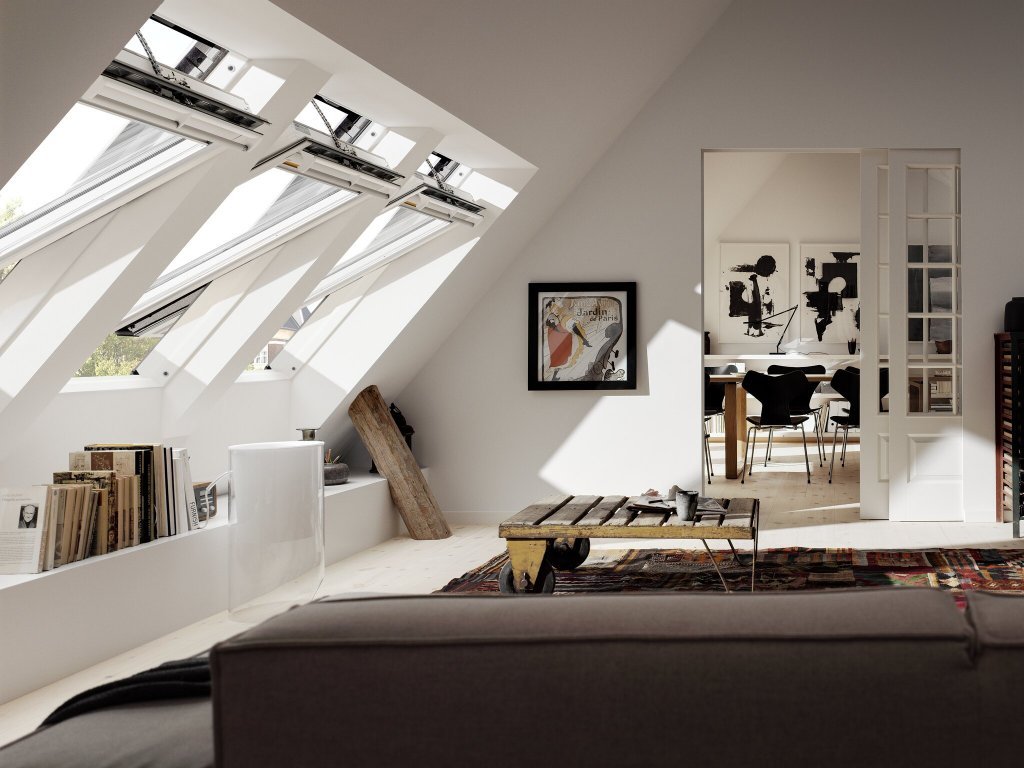 VELUX GLU Comfort távműködtetésű műanyag bevonatos tetőtéri ablakok