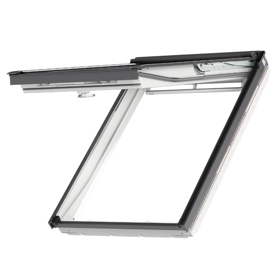 VELUX GPU Comfort Plus felnyíló műanyag bevonatos tetőtéri ablak