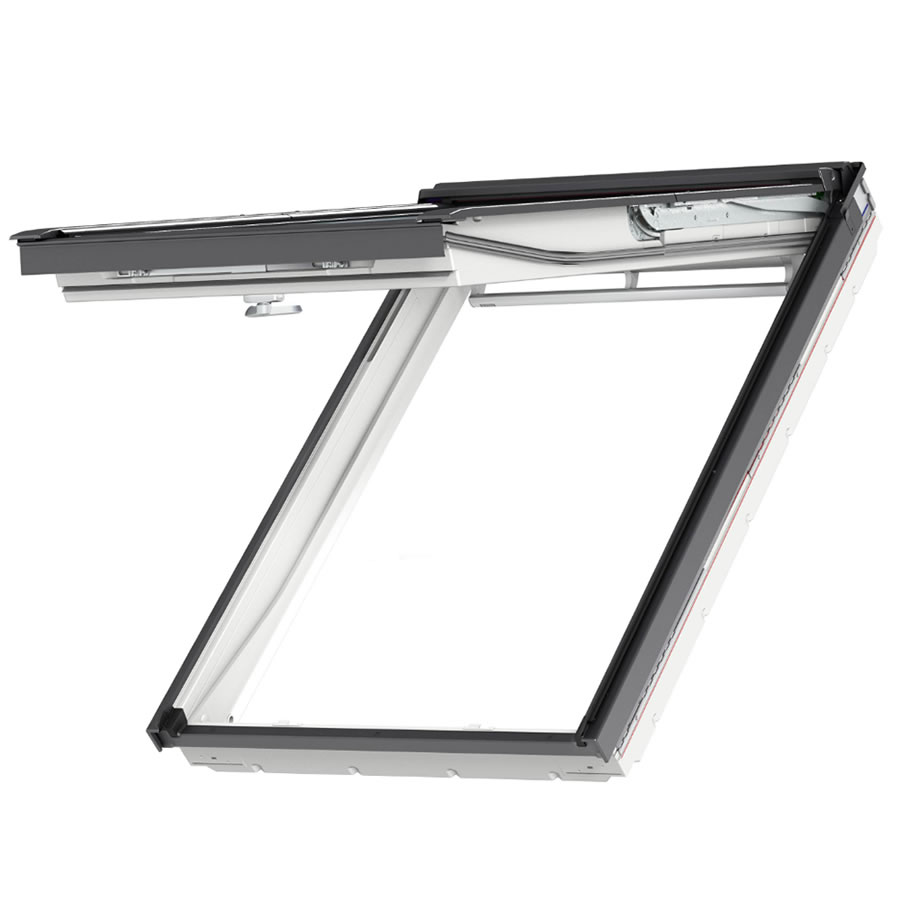 VELUX GPU Comfort Plus távműködtetésű műanyag bevonatos tetőtéri ablak