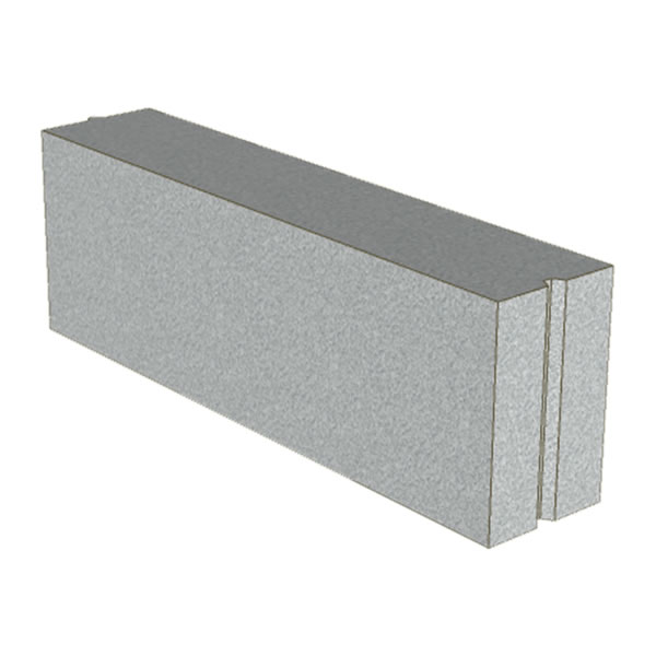 VIABLOKK D500/12,5 NF válaszfal elem csap-horony kialakítással (600x200x125 mm) 