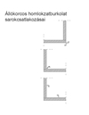Állókorcos homlokzatburkolat sarokcsatlakozásai - CAD fájl