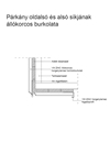 Párkány oldalsó és alsó síkjának állókorcos burkolata - CAD fájl