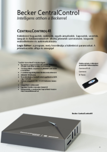Becker CentralControl intelligens otthon rendszer - általános termékismertető