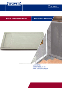 Wavin Comfia WD-10 falfűtés és hűtés száraztechnológiákhoz - szerelési útmutató