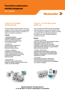 WPD elosztótömbök (WPD X00 & X04-X09), fővezeték-elágazó kapcsok (WPDX01–X03) - részletes termékismertető