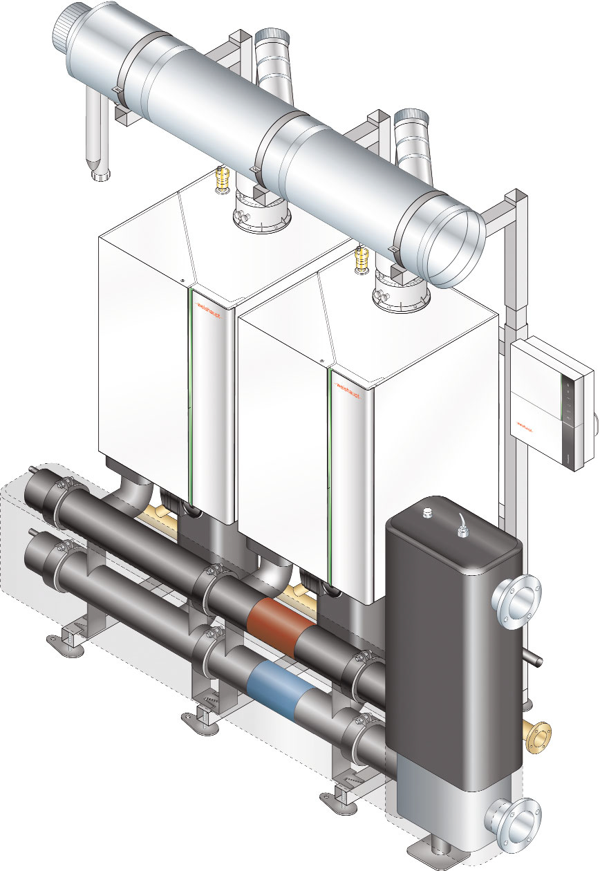 Weishaupt Thermo Condens WTC-GW (80, 100 kW) fali kazán