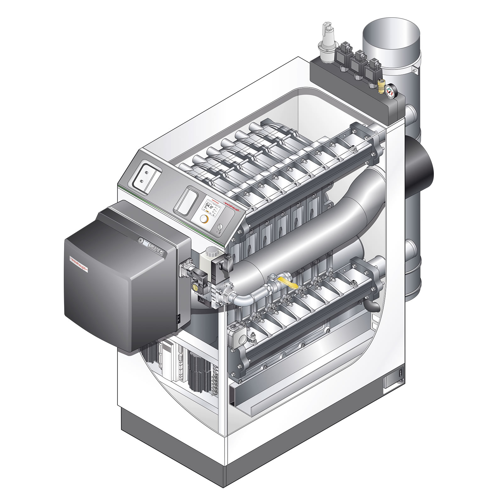 Weishaupt Thermo Condens WTC-GB 470-A kondenzációs gázkazán és égője
