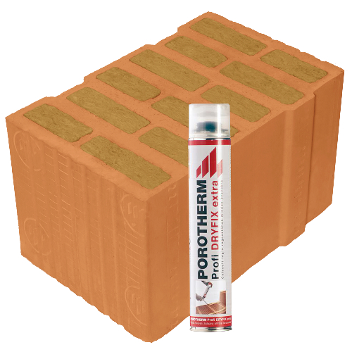 Porotherm 38 Thermo Rapid és Dryfix falazóelemek 