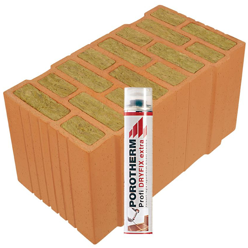 Porotherm 50 Thermo Rapid és Dryfix falazóelemek