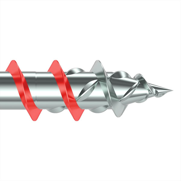 ASSY® 4 CS RS szerelőcsavar tekercs, horganyzott acél, tövigmenetes, süllyesztett fejű