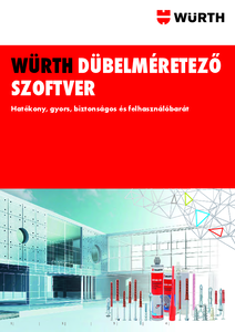 Würth dübelméretezési szoftver - részletes termékismertető