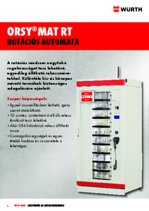 ORSY®mat RT rotációs automata tárolószekrény - általános termékismertető