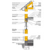 Függőleges falmetszet - Ytong Lambda 37,5 cm<br>vasbeton koszorú alkalmazása áthidalóként - CAD fájl