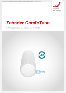 Zehnder ComfoTube 75 és 90 légcsatornák - részletes termékismertető