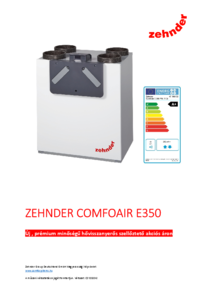Zehnder ComfoAir E350 hővisszanyerős szellőztető - általános termékismertető