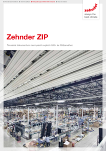 Zehnder ZIP sugárzóernyő - részletes termékismertető